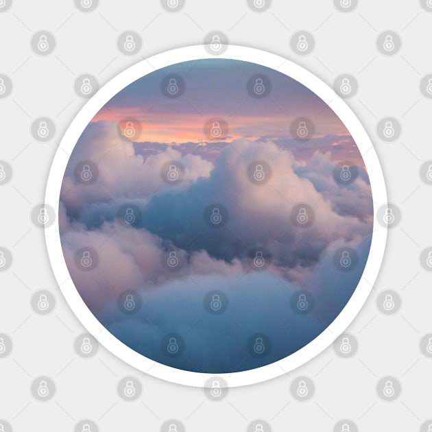 Dreamy pink purple clouds sky Magnet by BrightOne